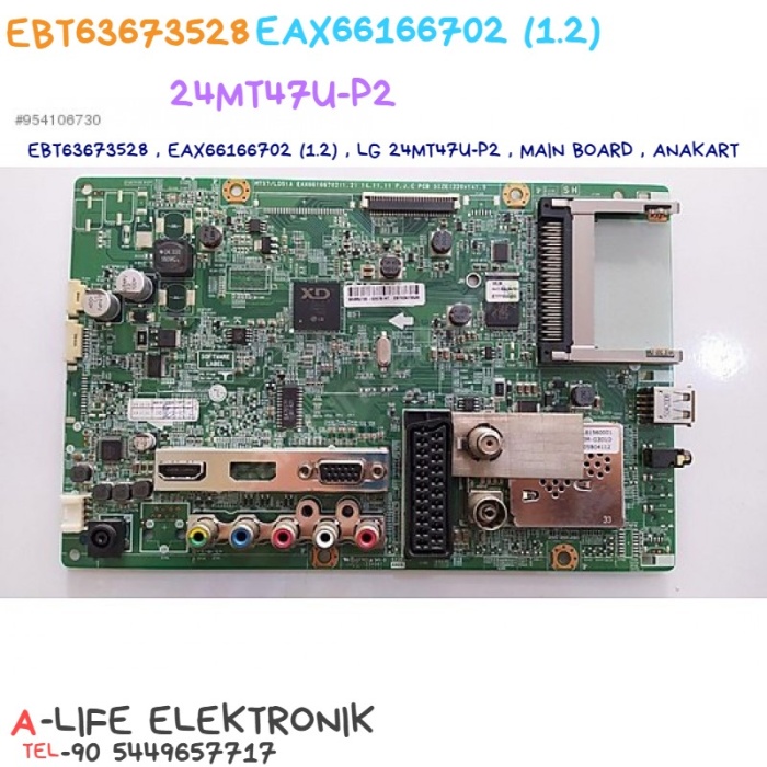 EBT63673528 , EAX66166702 (1.2) , LG 24MT47U-P2 , MAIN BOARD , ANAKART