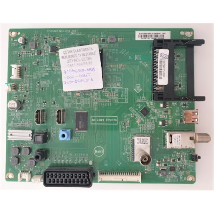 715G6901-M01-000-004T , 705TQEPL316 , 40PFK4009-12 , MAIN BOARD , PHILIPS ANAKART