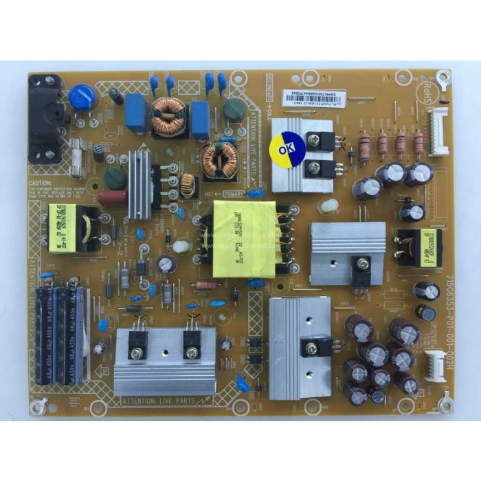 715G6353-P01-000-002H, ESP61600X, ADTVD1210AB9, Philips 42PFK6309/12, Power Board, Besleme, LC420DUN-PGP1