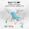 Bag The Joy Ahşap Katlanır Kamp Ve Bahçe Sandalyesi