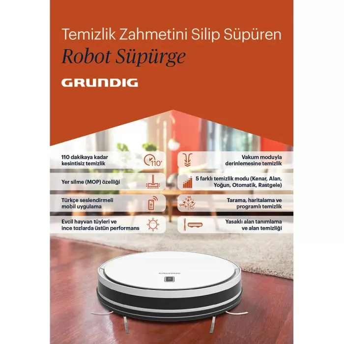 GRUNDIG VCR 2131 MOP ROBOT SÜPÜRGE