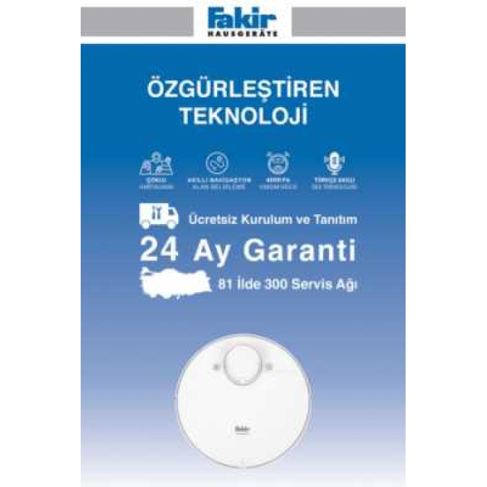 Fakir Robert RS 770 Akıllı Robot Süpürge