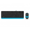 A4 TECH F1010 Q USB MAVİ TR MM KLAVYE+OPTİK MOUSE