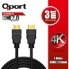 QPORT Q-HDMI32 HDMI 2.0 V ALTIN UÇLU KABLO 3 MT