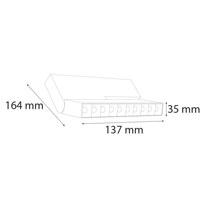 24V 5W Magnet Mercek Akordiyon Spot | (UN123-1)