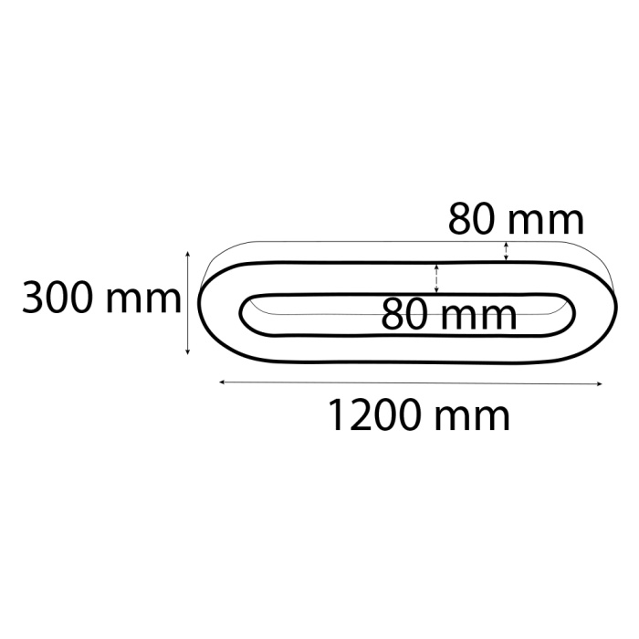 Oval Dekoratif Lineer Aydınlatma  (UN414)