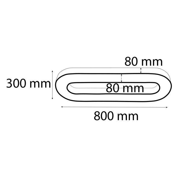 Oval Dekoratif Lineer Aydınlatma  (UN414)