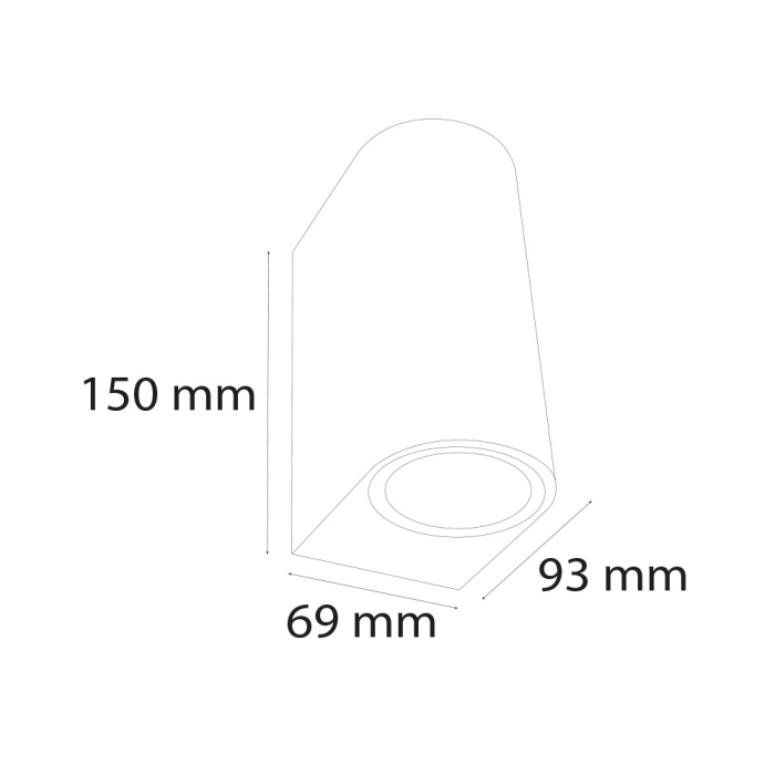 Çift Yönlü Oval GU10 Dış Mekan Armatür  (UN603)