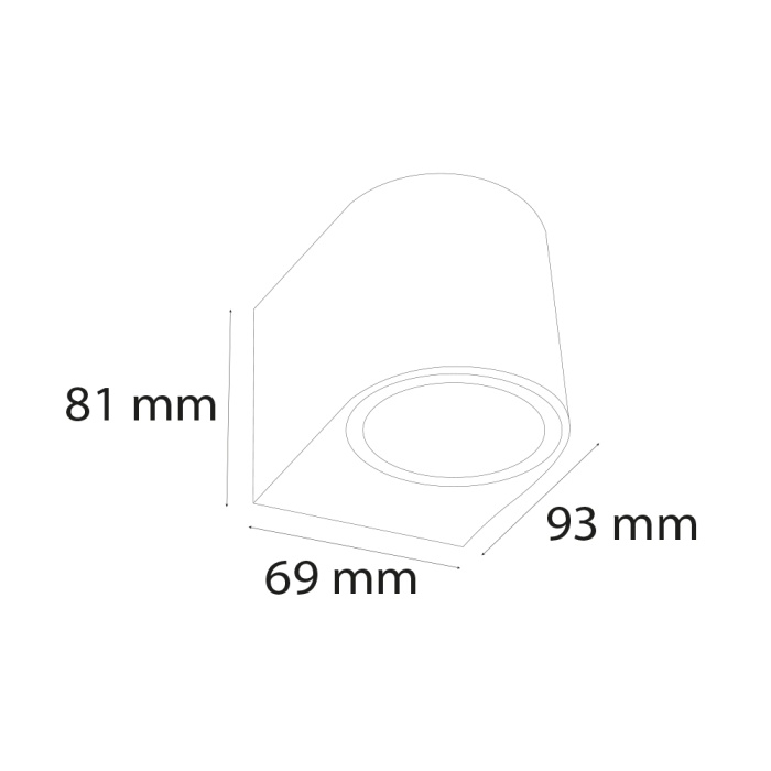 Tek Yönlü Oval GU10 Dış Mekan Armatür (UN602)