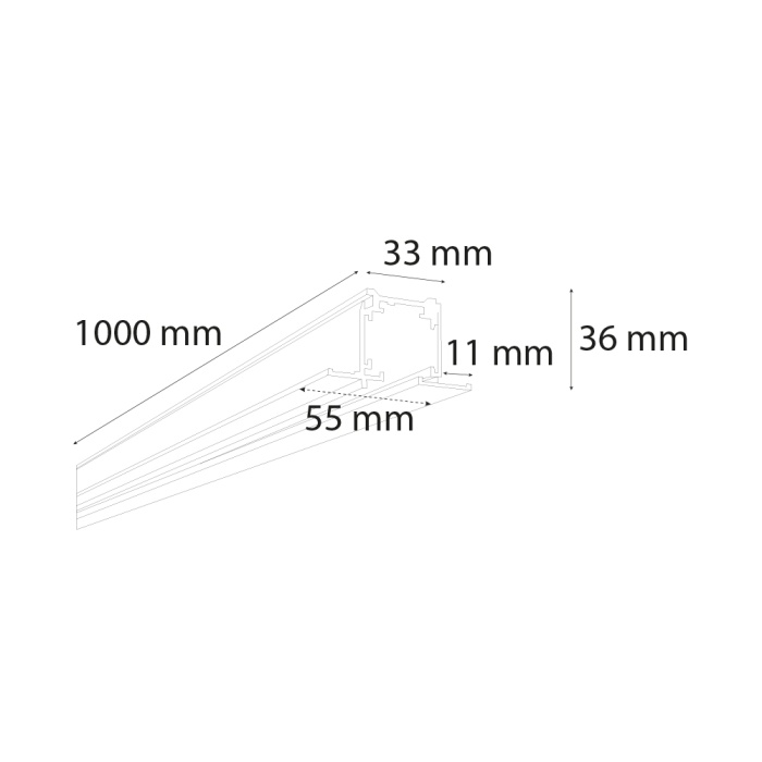 1 Metre Sıva Altı Trifaze Ray (UN941)