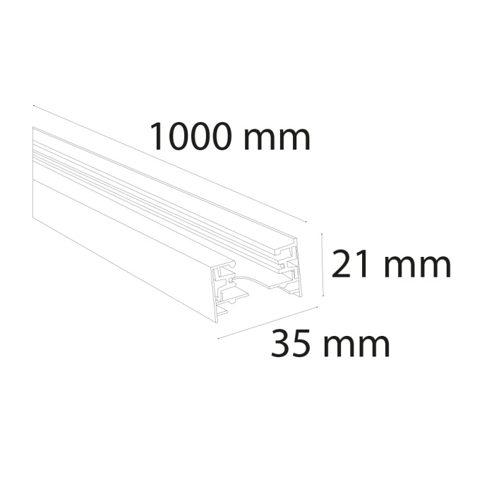 1 Metre Monofaze Ray (UN902) SİYAH  BEYAZ