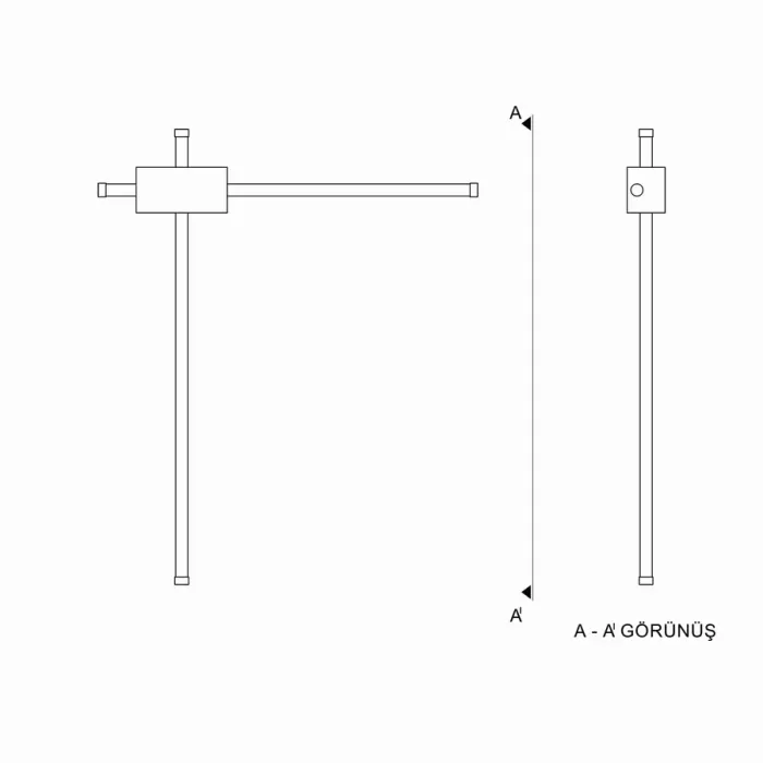 Led Aplik DOCK UNT74224 60+50cm