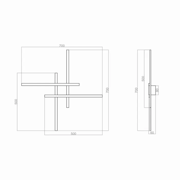 Led Aplik COMPASS UNT74155 70*70cm