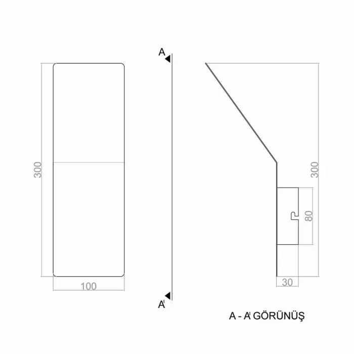 Led Aplik CURVE UNT74232 30*10cm