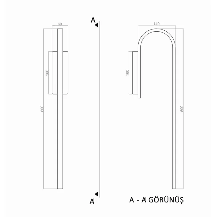 Led Aplik STAFF UNT74231 60cm