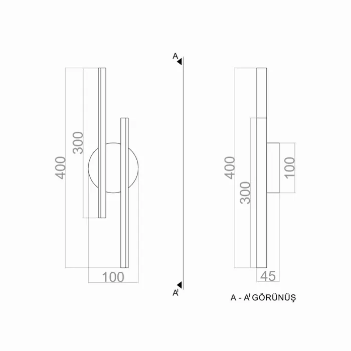 Led Aplik SIRTA UNT74153 45cm