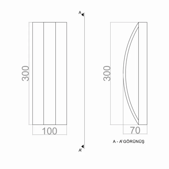 Led Aplik ROTARY UNT74106 30*10cm