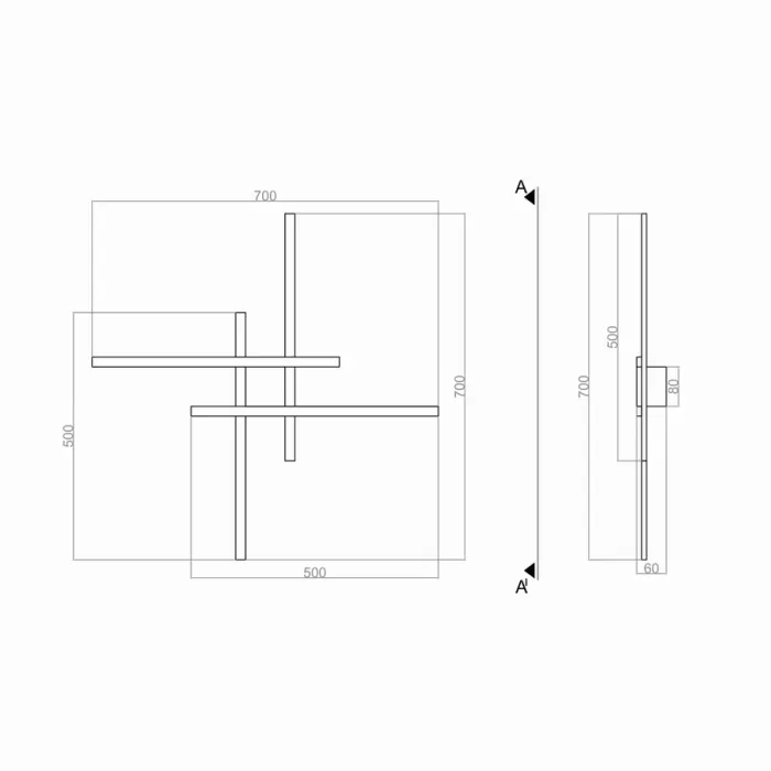 Led Aplik COMPASS UNT74156 70*70cm