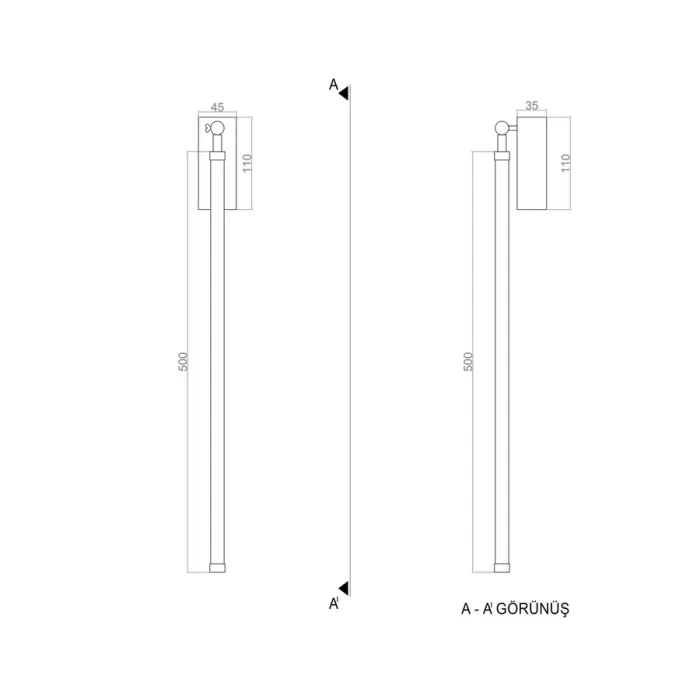 Led Aplik BARRIER UNT74247 50cm