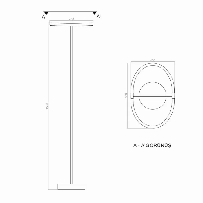 Led Lambader PARAPLUIE UNT20403 PRO 150cm