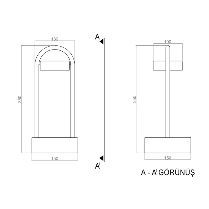 Led Masa Lambası VERRE MİNİ UNT21013 35cm