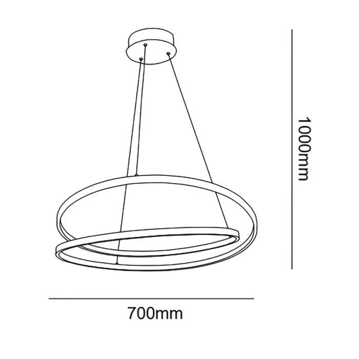 Led Avize Sarkıt ÇİFTSALTO UNT30035 PRO Ø60cm