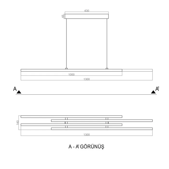 Led Avize Sarkıt 4FENCE UNT30308S PRO 4*100cm