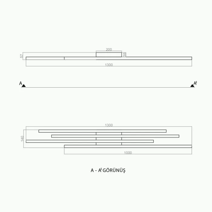 Led Avize Plafonyer 4FENCE UNT30308 4*100cm