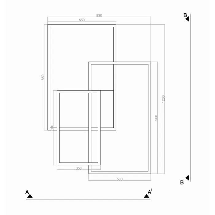 Led Avize Plafonyer SIRTA UNT32039 120*83cm