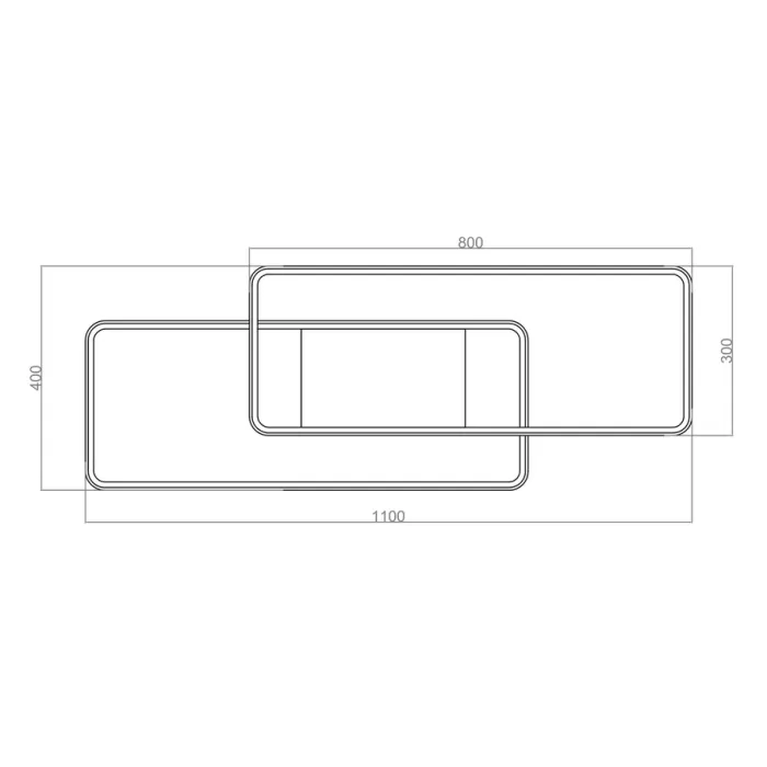 Led Avize Plafonyer İKİ4GEN UNT30039B PRO 110*40cm