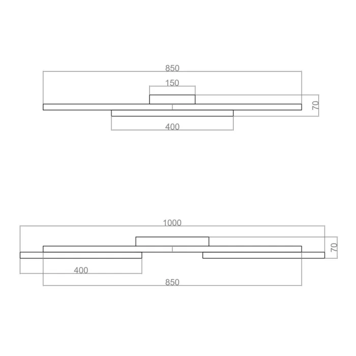 Led Avize Plafonyer GLASSES UNT32030 PRO 100*85 cm