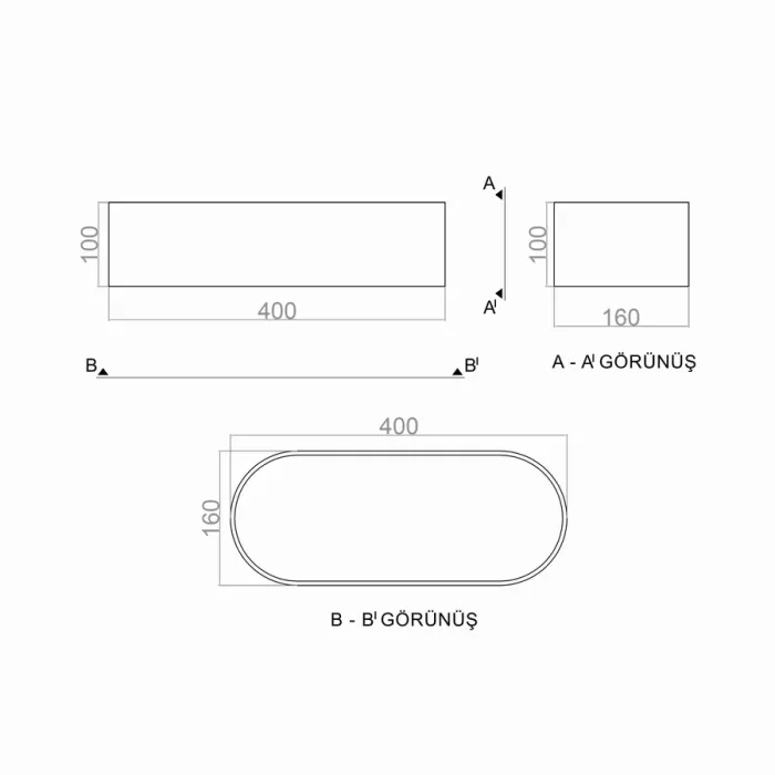 Led Avize Plafonyer ELİPS 7DRUM UNT34101P PRO 40*16cm