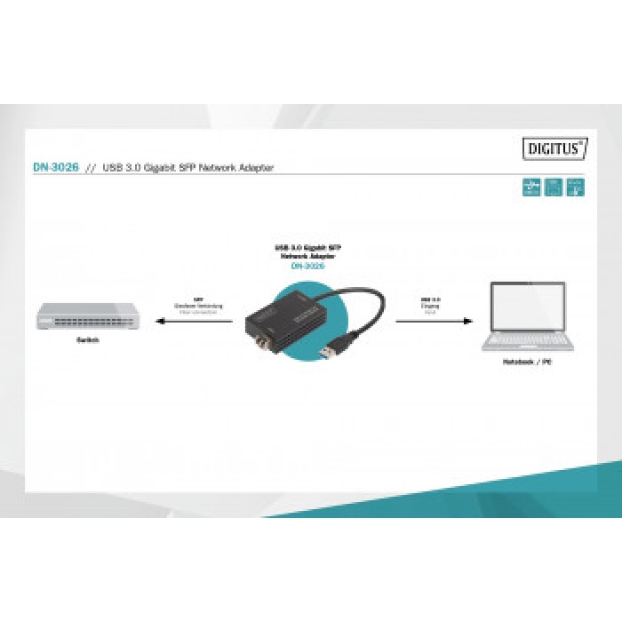 DIGITUS DN-3026 SFP NETWORK ADAPTÖRÜ USB 3.0