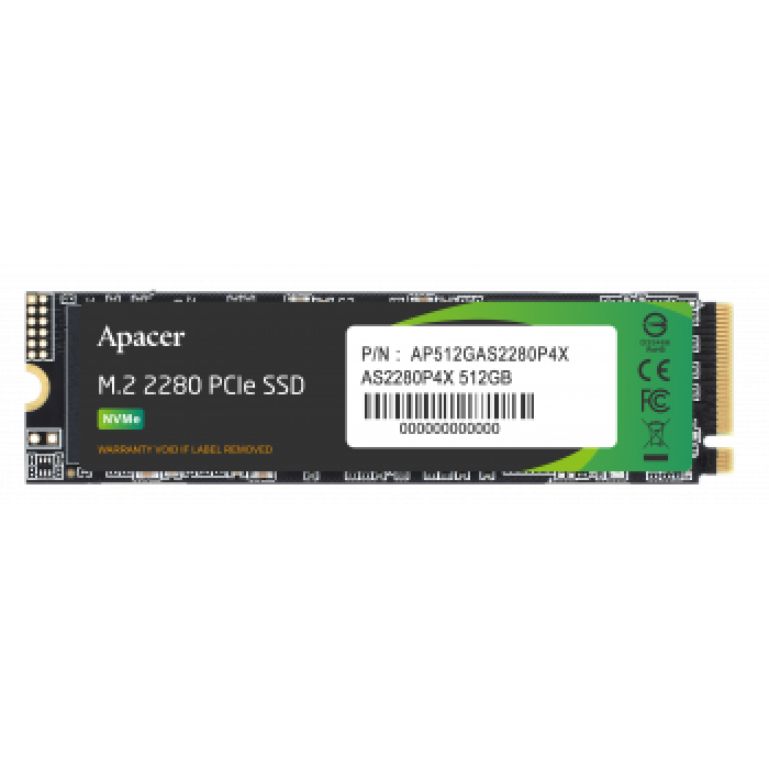 Apacer AS2280P4X-1 512 GB 2100-1500 MB/s M.2 PCIe Gen3x4 SSD (AP512GAS2280P4X-1)