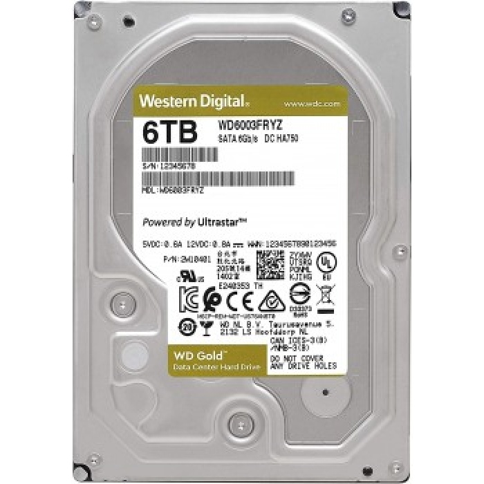 6TB WD GOLD ENTERPRISE 7200RPM SATA3 256MB WD6003FRYZ