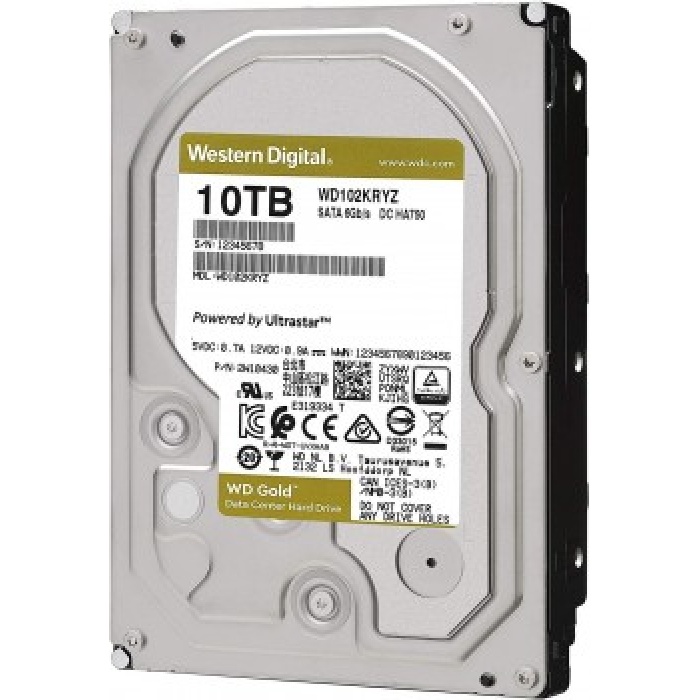 10TB WD GOLD ENTERPRISE 7200RPM SATA3 256MB WD102KRYZ