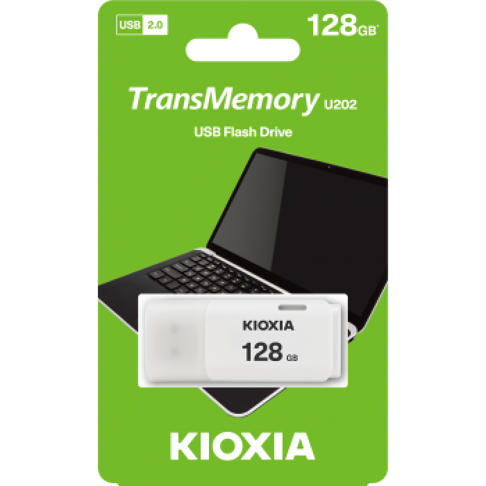 128GB USB2.0 KIOXIA BEYAZ USB BELLEK LU202W128GG4