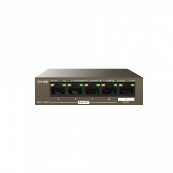 TENDA TEG1105PD 5PORT 10/100/1000 POE EXTENDER