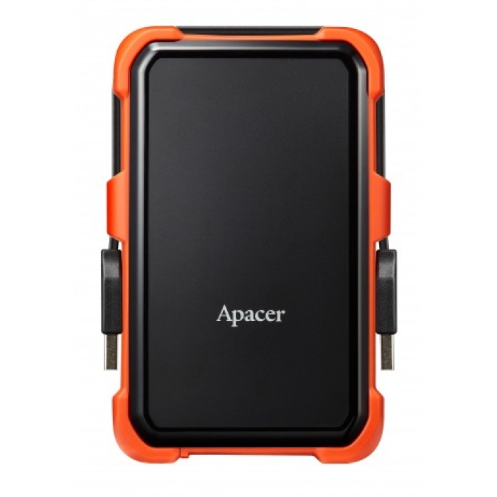 Apacer AC630 Siyah-Turuncu 2 TB Askeri Sınıf Darbeye Dayanıklı 2.5&quot; USB 3.1 Taşınabilir Harddisk (AP2TBAC630T-1)