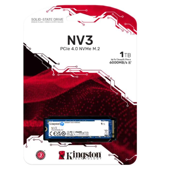 1TB KINGSTON NV3 SNV3S/1000G 6000/4000MB/S M.2 NVMe PCIe 4.0