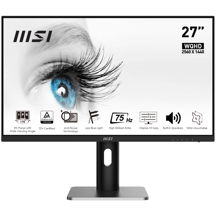 27 MSI PRO MP273QP IPS QHD 5MS 75HZ HDMI DP