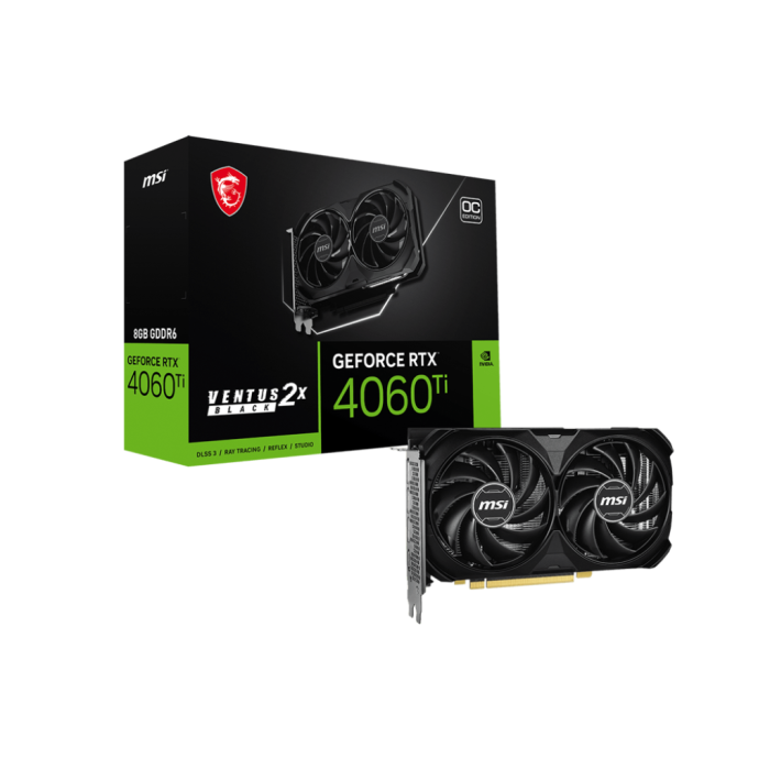 MSI RTX 4060 TI 8G VENTUS 2X BLACK E1 OC