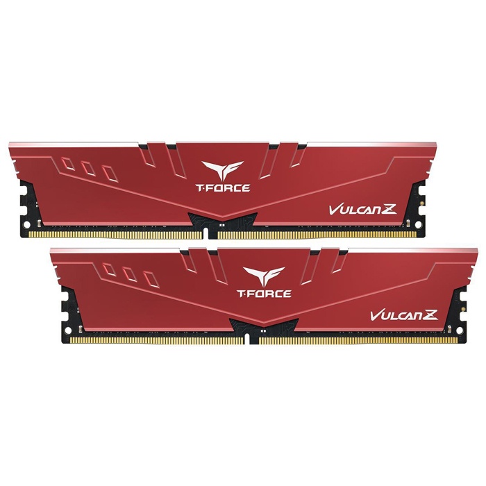 Team T-Force Vulcan Z Red 32GB (2x16GB) 3200MHz CL16 DDR4 Gaming Ram (TLZRD432G3200HC16FDC01)