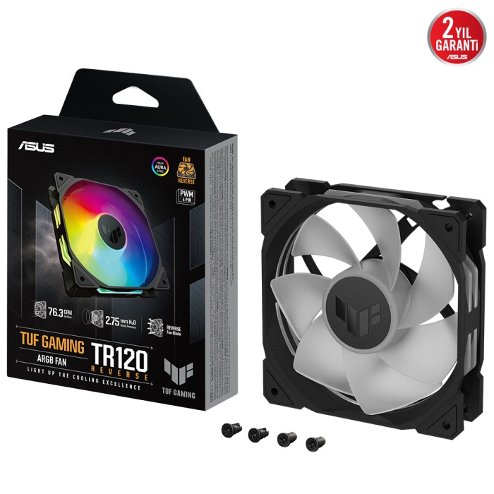 ASUS TUF TR120 120MM ARGB REVERSE SIYAH KASA FANI