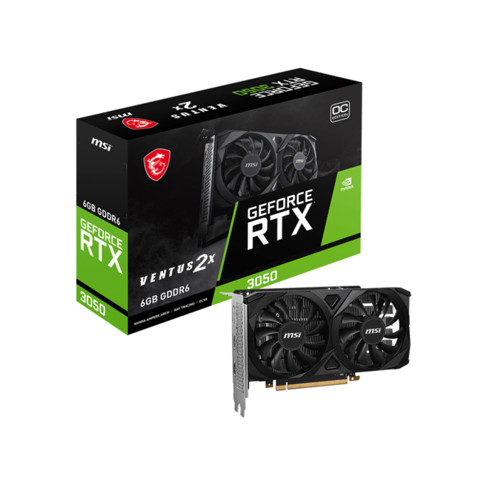 MSI GEFORCE RTX 3050 VENTUS 2X E 6G OC 6GB GD6 96B