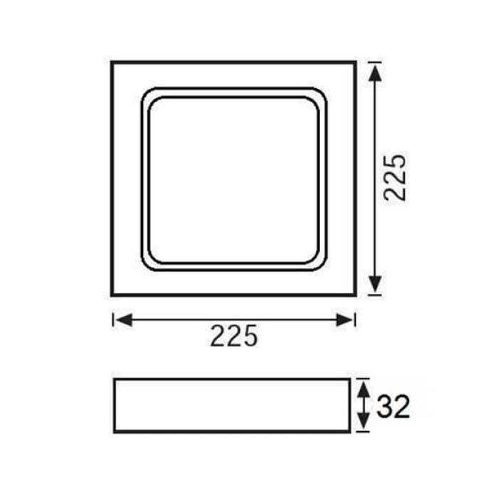 Jupiter 18W Sıva Üstü Led Panel