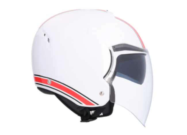 Shıro Jet&OFC SH-64sv Tokıo White güneş vizörlü camsız yarım kask