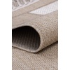 Nirvana Sisal Plus Yumuşak Dokuma Doğal Görünüm Örgü Saçaklı Geometrik Desenli Kilim