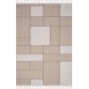 Nirvana Sisal Plus Yumuşak Dokuma Doğal Görünüm Örgü Saçaklı Geometrik Desenli Kilim