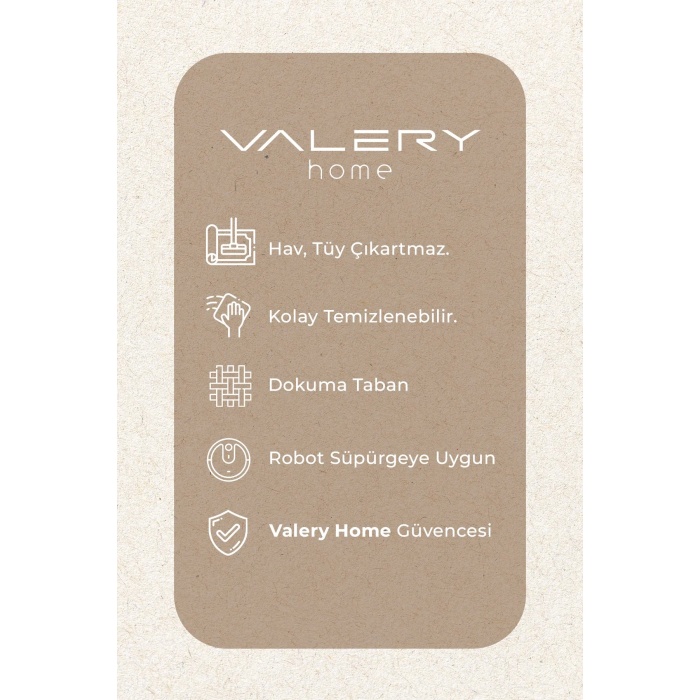 Valery Home Tarabya Makinada Yıkanabilir Akrilik Polyester Yumuşak Saçaklı Halı An2a